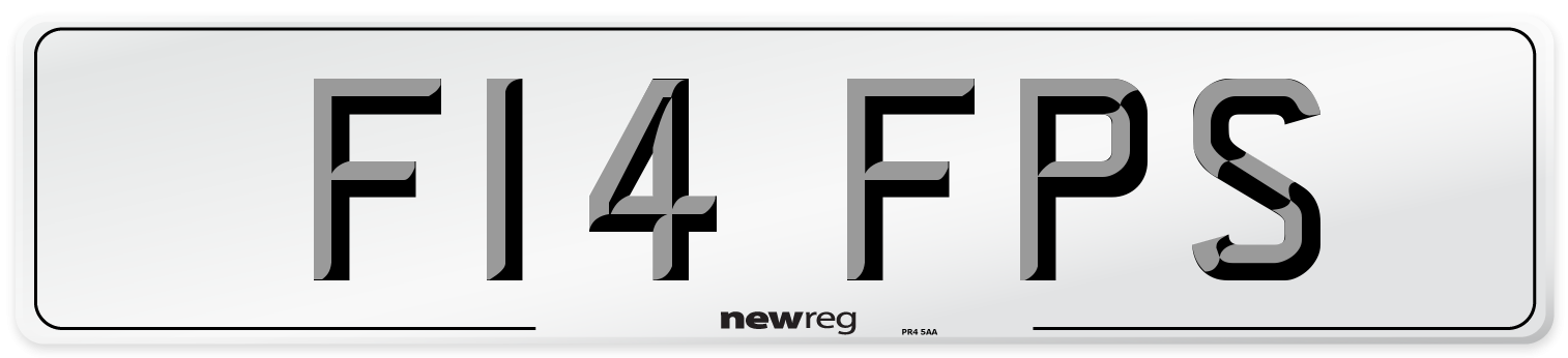 F14 FPS Number Plate from New Reg